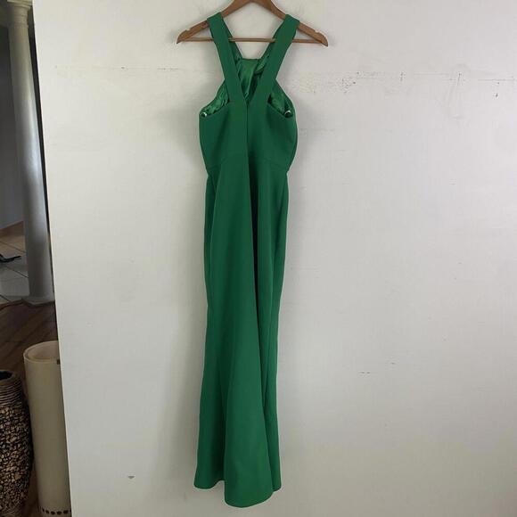 CAMILLE LA VIE Kelly green high neck maxi formal dress - Picture 6 of 7